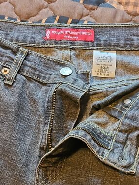 Levi's Faded Black 505 Nouveau straight stretch jeans